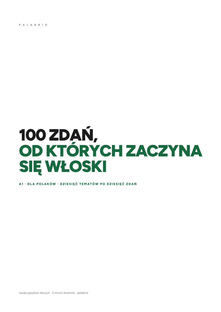 Pierwsza strona: 100 zdań, od których zaczyna się włoski
