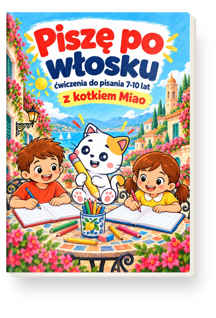 Okładka: Piszę po włosku. Ćwiczenia do pisania 7-10 lat