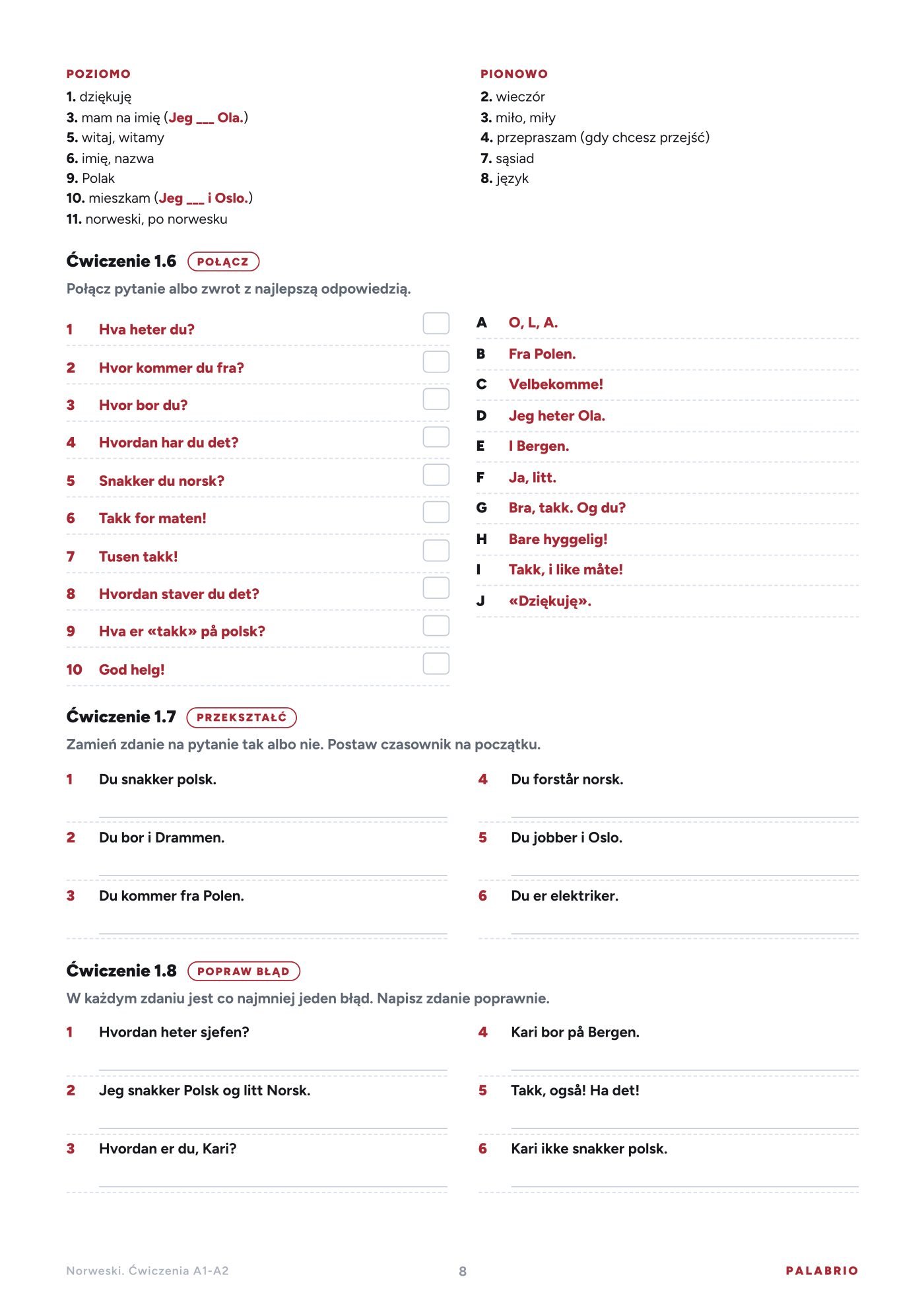 Krzyżówka i dopasowanie