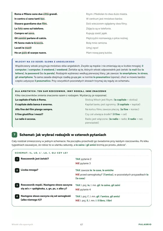Schemat: il, lo, l', la, i, gli czy le?