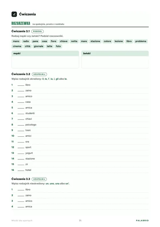 Ćwiczenia: Rozgrzewka (ćwiczenie 3.2)