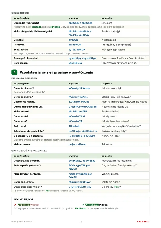 Powitania z wymową i „Polak się myli”