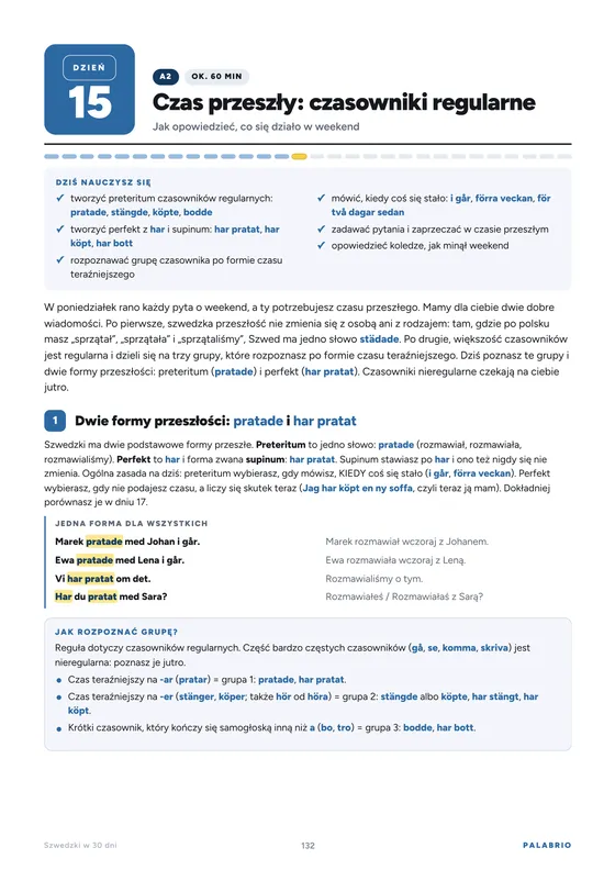 Dzień 15: czas przeszły